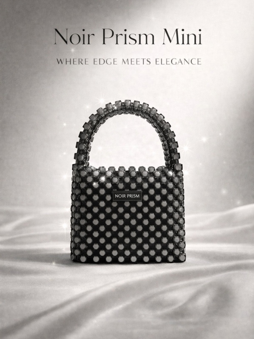 Gray Beaded Handbag - Picture 1 of 3